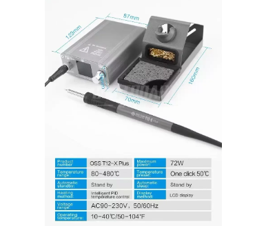 OSS T12-X PLUS Soldering Stati - đánh giá và giá Electronics Repair Plus